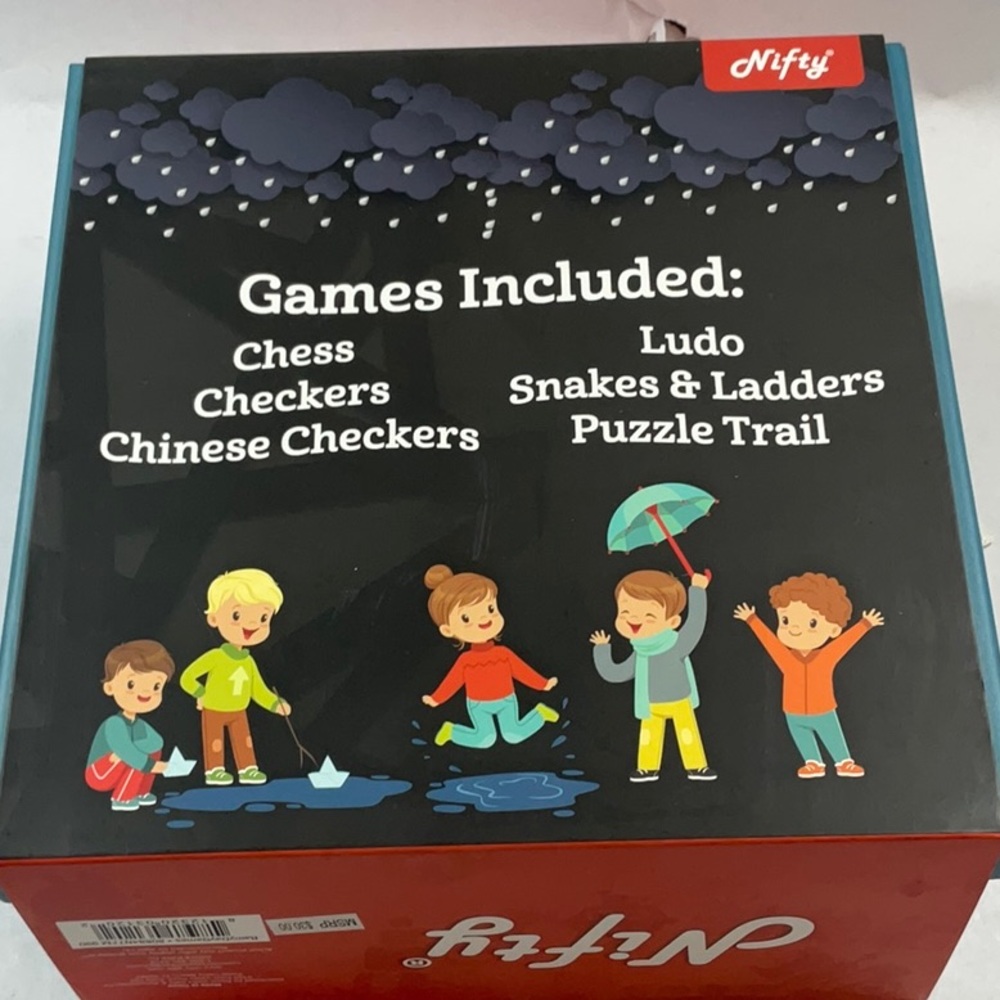 Nifty Indoor Rainy Day Games Kit. 6 Classic Game Set Ages 14 And Up